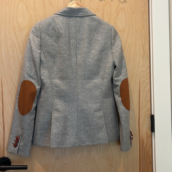 Banana Republic Women’s Blazer Wool Elbow Patch Grey Size 2 - Picture 5 of 6